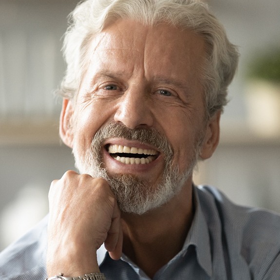 Man smiling with dentures